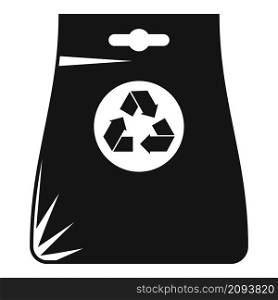 Recycle bag icon simple vector. Eco reusable bag. Canvas handbag. Recycle bag icon simple vector. Eco reusable bag