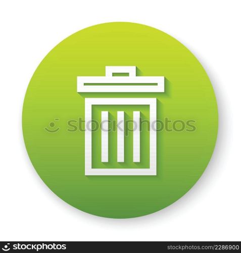 recycle bin circle 3d icon