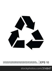 Recycle bin icon illustration vector logo template