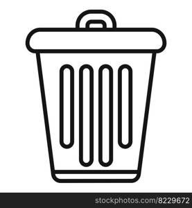 Recycle bin icon outline vector. Web interface. Time contact. Recycle bin icon outline vector. Web interface
