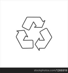 recycle black icon on white background vector illustration