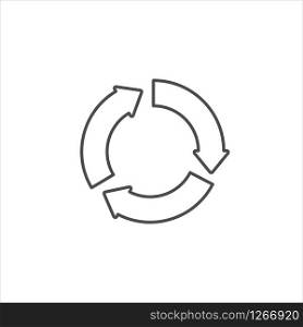 recycle black icon on white background vector illustration