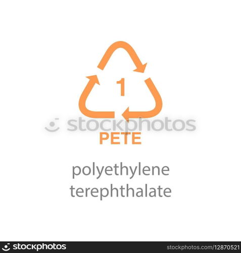 recycle code icon vector template