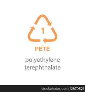 recycle code icon vector template