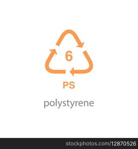 recycle code icon vector template