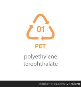 recycle code icon vector template