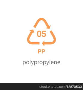 recycle code icon vector template