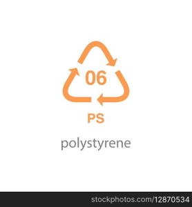 recycle code icon vector template