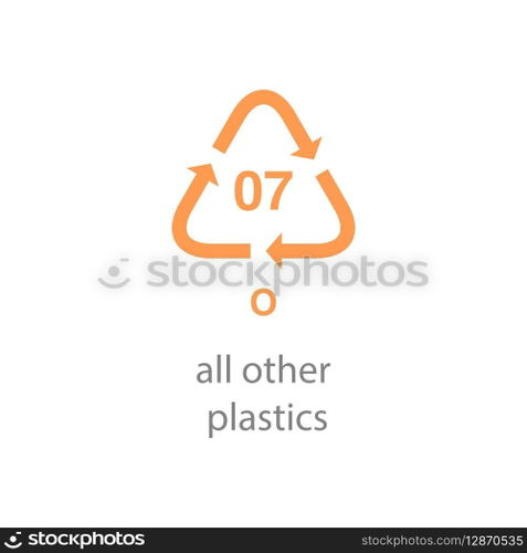 recycle code icon vector template