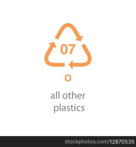 recycle code icon vector template