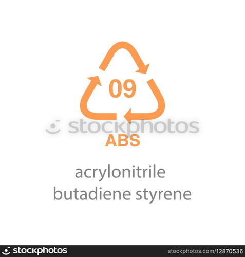 recycle code icon vector template