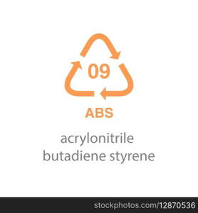 recycle code icon vector template