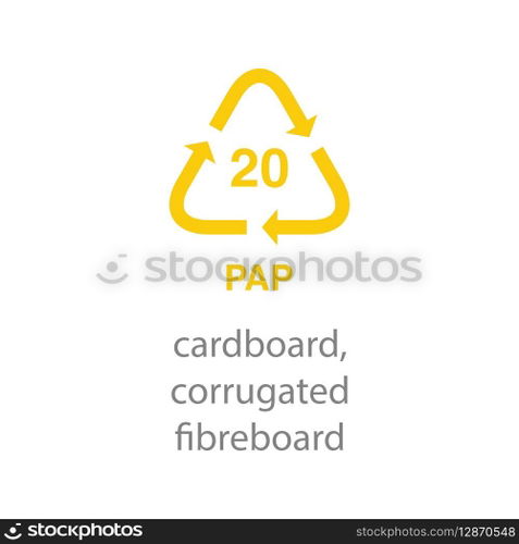 recycle code icon vector template