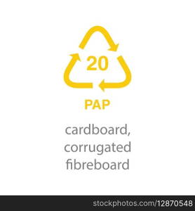 recycle code icon vector template