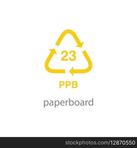recycle code icon vector template