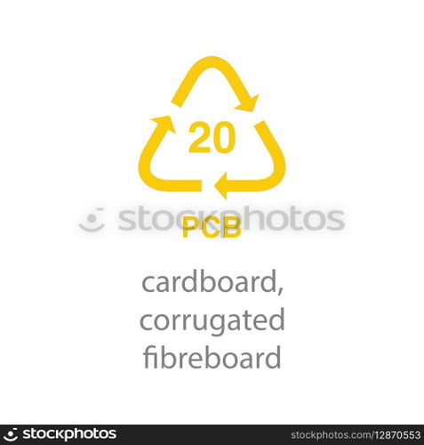 recycle code icon vector template