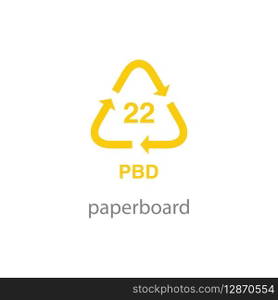recycle code icon vector template