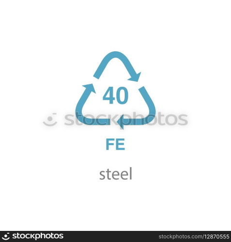 recycle code icon vector template