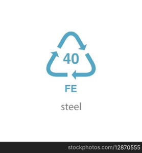 recycle code icon vector template