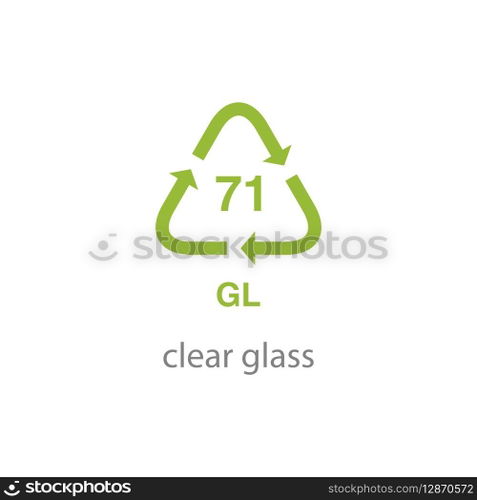 recycle code icon vector template
