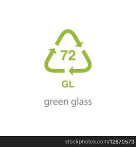 recycle code icon vector template