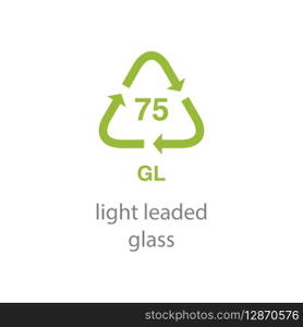 recycle code icon vector template