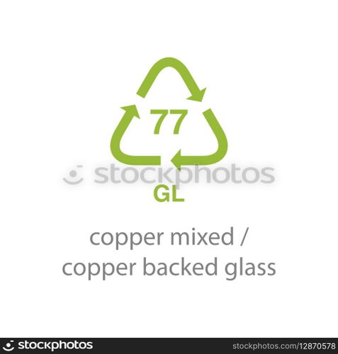 recycle code icon vector template