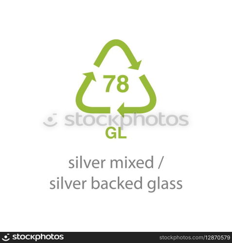 recycle code icon vector template