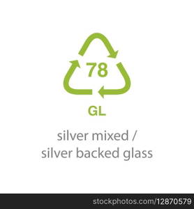 recycle code icon vector template