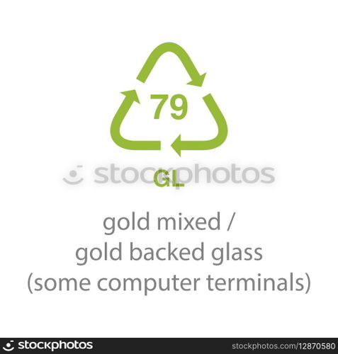 recycle code icon vector template