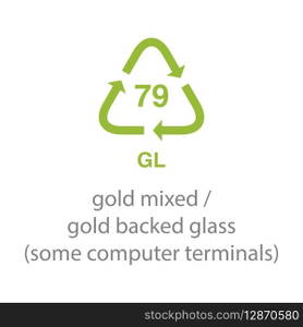 recycle code icon vector template