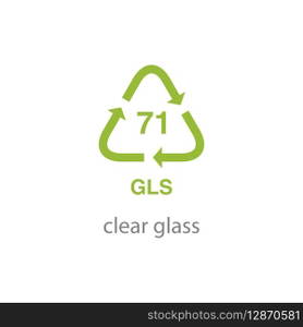 recycle code icon vector template