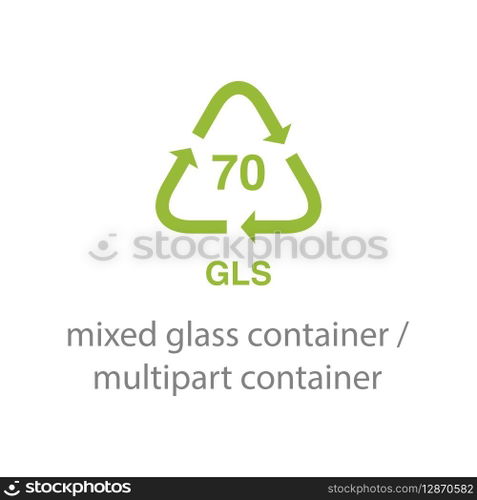 recycle code icon vector template