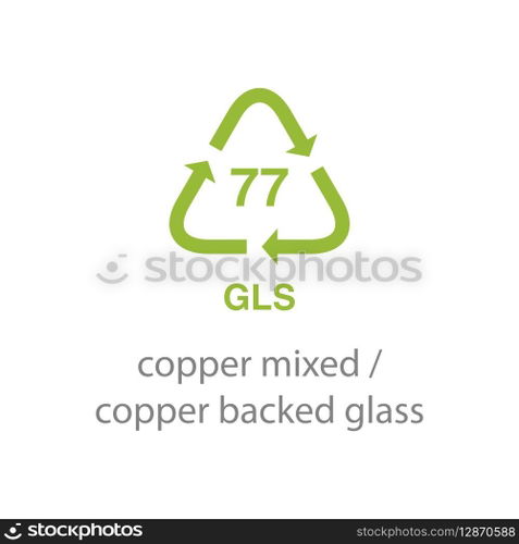 recycle code icon vector template