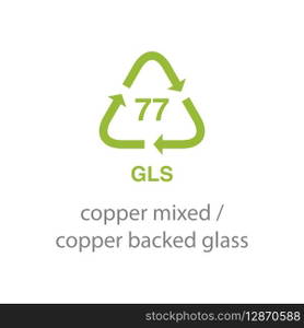 recycle code icon vector template
