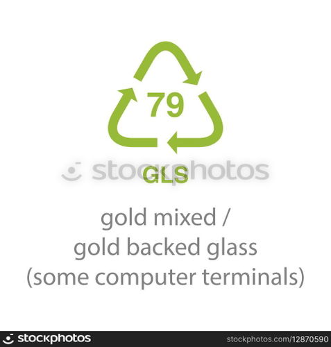 recycle code icon vector template