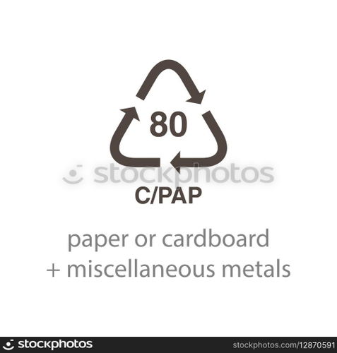 recycle code icon vector template