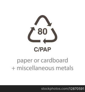 recycle code icon vector template