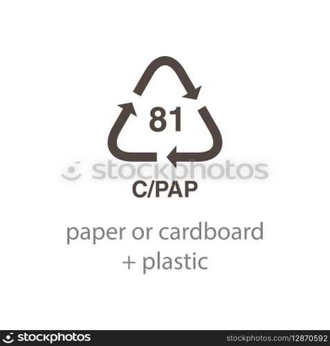 recycle code icon vector template