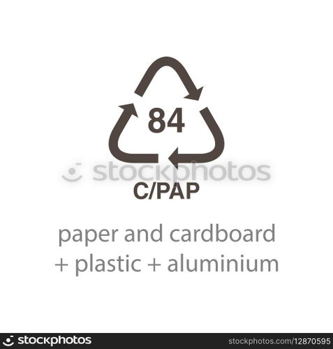 recycle code icon vector template