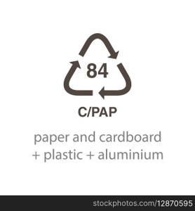 recycle code icon vector template