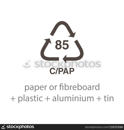 recycle code icon vector template