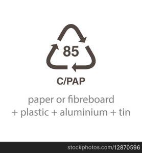 recycle code icon vector template