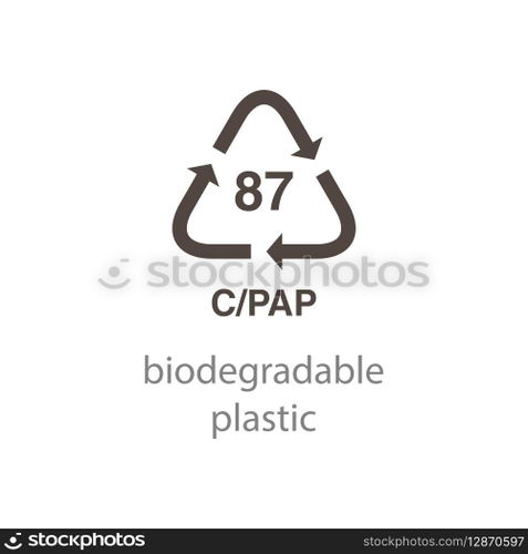 recycle code icon vector template