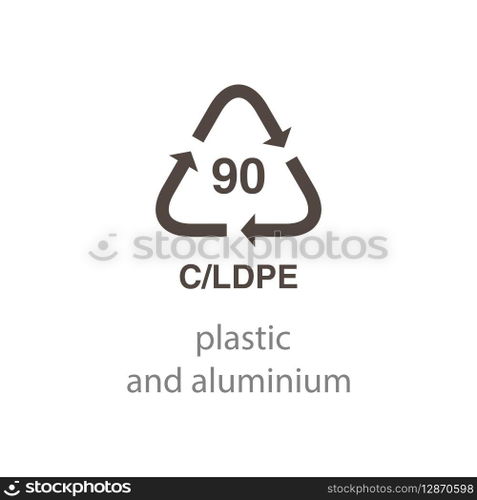 recycle code icon vector template