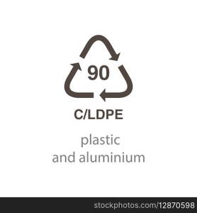 recycle code icon vector template