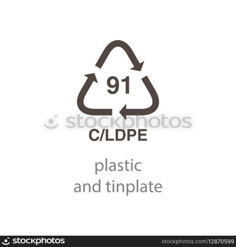 recycle code icon vector template