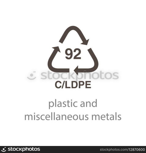 recycle code icon vector template