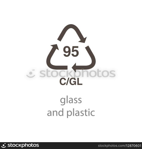 recycle code icon vector template