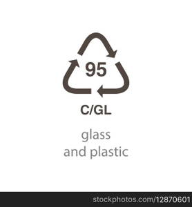 recycle code icon vector template